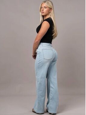 Hemmed Fit Jeans Baggy in Vintage blue